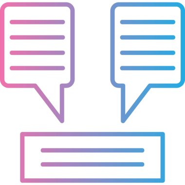 Konuşma balonu. Web simgesi basit illüstrasyon