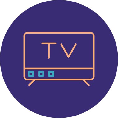 Televizyon. Web simgesi basit illüstrasyon