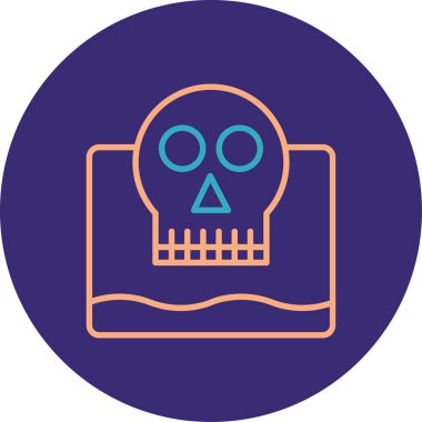 vektör kafatası simgesi, vektör illüstrasyonu