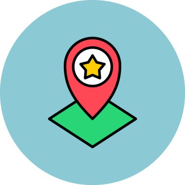 Harita iğnesi. Web simgesi basit illüstrasyon