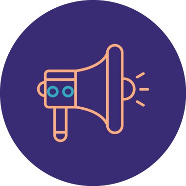 megafon ikonu. Vektör illüstrasyonu