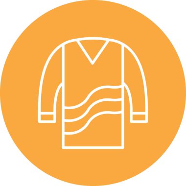 Benzersiz kıyafet vektör çizgisi simgesi