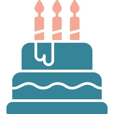 kek ikonu vektör illüstrasyonu