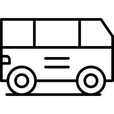 bus simgesi vektör illüstrasyonu