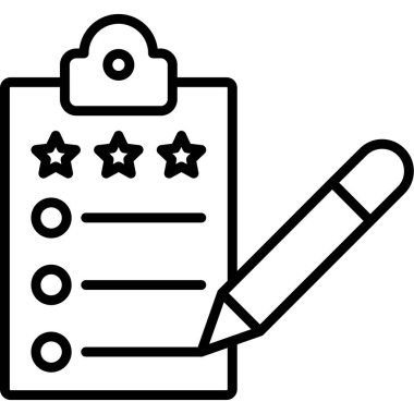 derecelendirme vektör çizgisi simgesi,