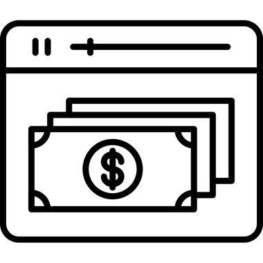 Dolar simgesi vektör illüstrasyonu