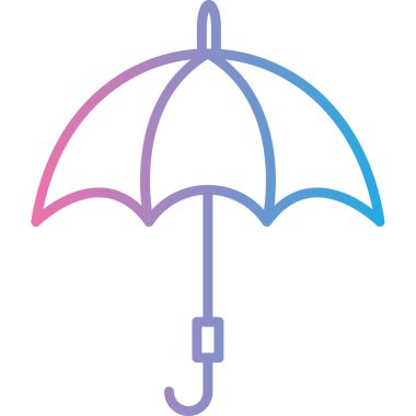 şemsiye simgesi vektör illüstrasyonu