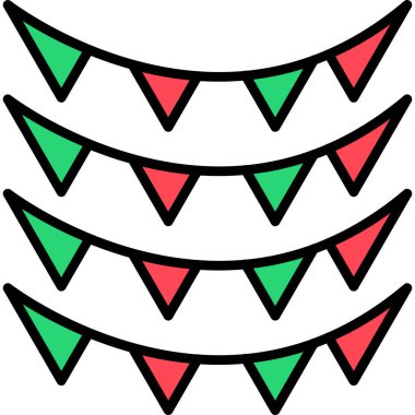 Dolu tasarım tarzında Noel çelengi simgesi