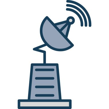 uydu simgesi vektör illüstrasyonu