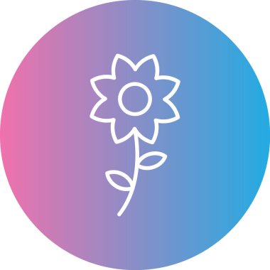 Çiçek. Web simgesi basit illüstrasyon