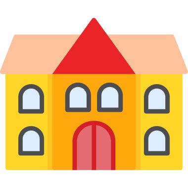 ev simgesini düz bir şekilde inşa etmek