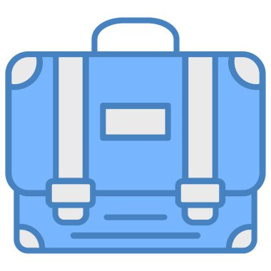 Bavul. Web simgesi basit illüstrasyon