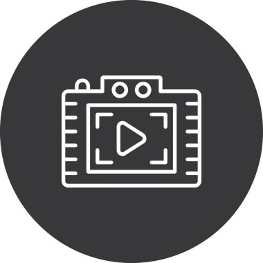 Beyaz arkaplan vektör illüstrasyonunda düz görünüm simgesi