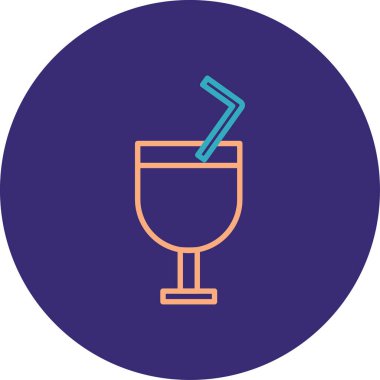 Kokteyl. Web simgesi basit tasarım