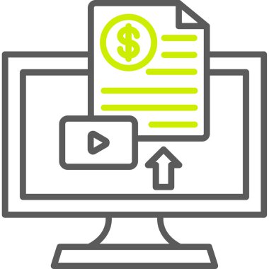 Dolar. Web simgesi basit tasarım