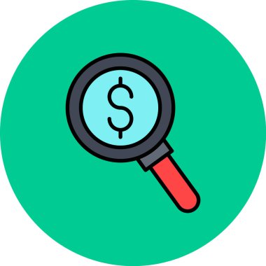 Arama simgesi, vektör illüstrasyonu