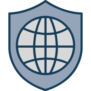 Kalkan. Web simgesi basit illüstrasyon