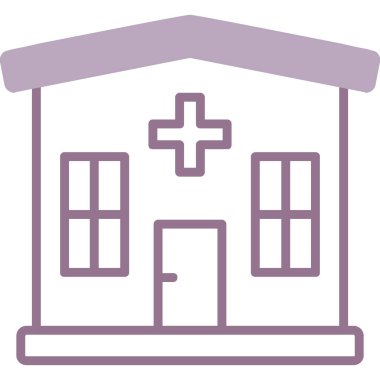 Bina. Web simgesi basit illüstrasyon