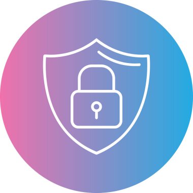 Kilit simgesinin vektör illüstrasyonu