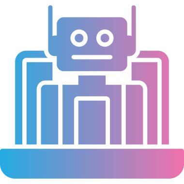 robot ikon vektör illüstrasyonu