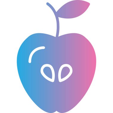 Elma. Web simgesi basit illüstrasyon