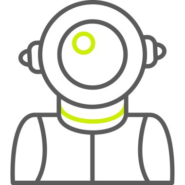 Uzaylı simgesi, vektör illüstrasyonu