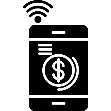 dolar sembollü akıllı telefon, basit biçim