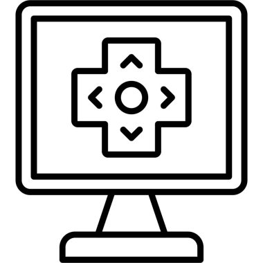 Ağ vektörü ince çizgi simgesi