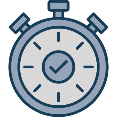 Kronometre Web simgesi basit illüstrasyon