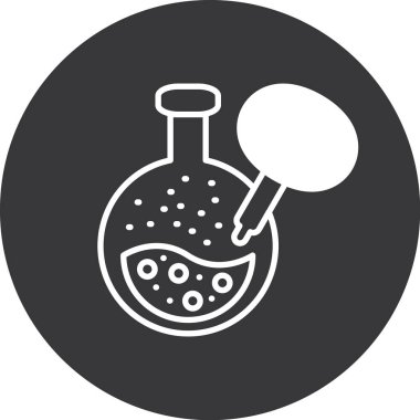 Bir kimyasal şişenin vektör çizimi