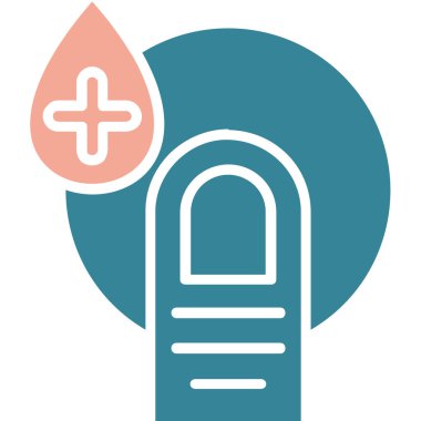 kan testi vektör simgesi modern illüstrasyon