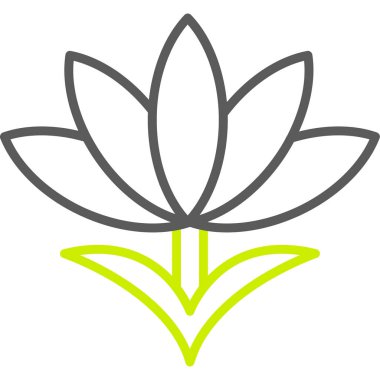 Nilüfer çiçeği ikonu. vektör illüstrasyonu