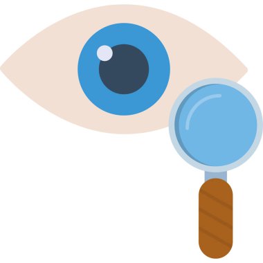 Göz simgesi. Web tasarımı için göz vektör simgesinin düz çizimi