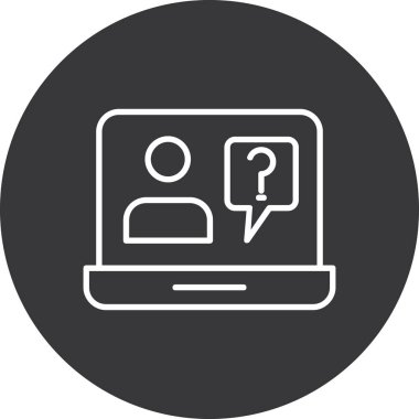 Dizüstü bilgisayar simgesi vektör çizimi