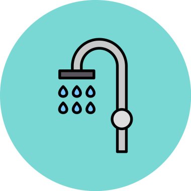 Musluk simgesi vektör illüstrasyonu