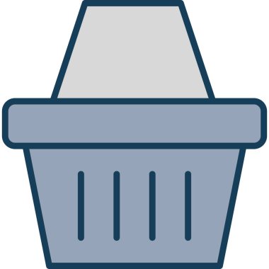 Çöp kutusu simgesi. Basit tasarım