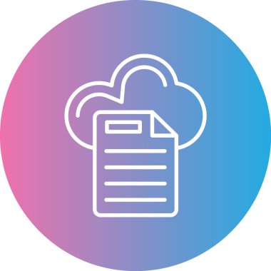 Bulut simgesi vektör illüstrasyonu