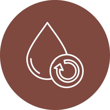 Bir damla simgesinin vektör illüstrasyonu