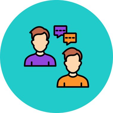 bir grup insan ve konuşma balonu