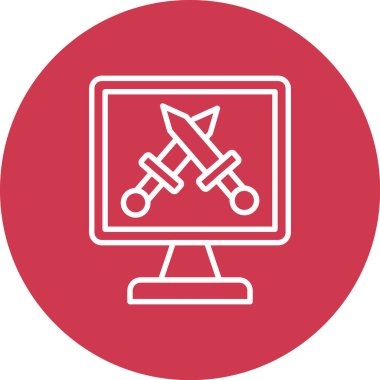 Bilgisayar simgesinin vektör illüstrasyonu