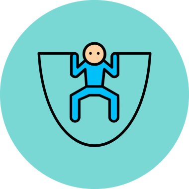 Bir insan simgesinin vektör illüstrasyonu