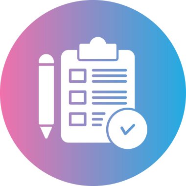 Kontrol listesi. Web simgesi basit illüstrasyon