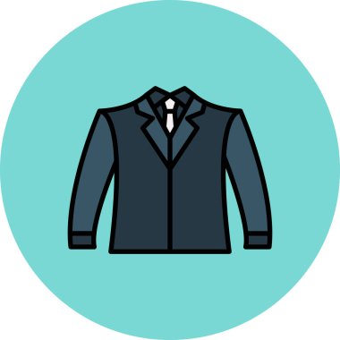 Ceket. Web simgesi basit illüstrasyon