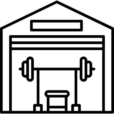 Depo ikonu ana hat vektörü. Depo deposu. Depo