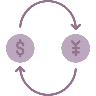Dolar işareti. Web simgesi basit illüstrasyon