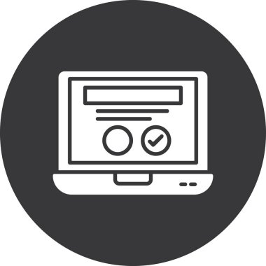 dizüstü bilgisayar vektör çizgisi simgesi, dekor