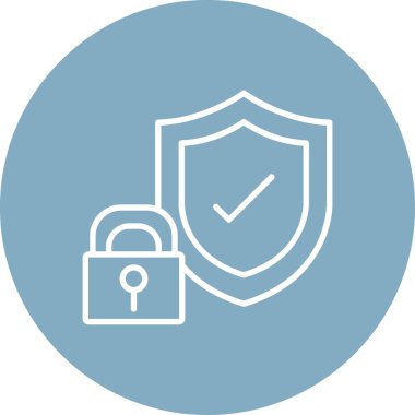 Güvenlik modern basit simgesinin vektör illüstrasyonu