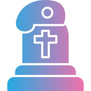 mezar simgesi vektör illüstrasyonu