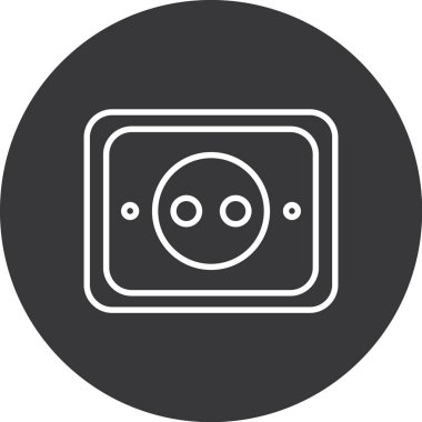 Benzersiz soket çizgisi vektör simgesi