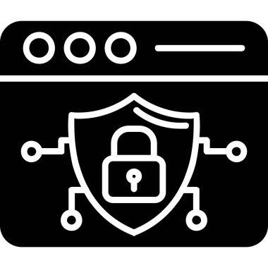 Güvenli simge. Basit tasarım